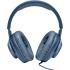 JBL Quantum 100 Wired Over-Ear Gaming Headset with a Detachable Voice-Focus Boom Mic, QuantumSOUND Signature, Lightweight Headband, Memory Foam Ear Cushion, PC and Gaming Console Compatible - Blue